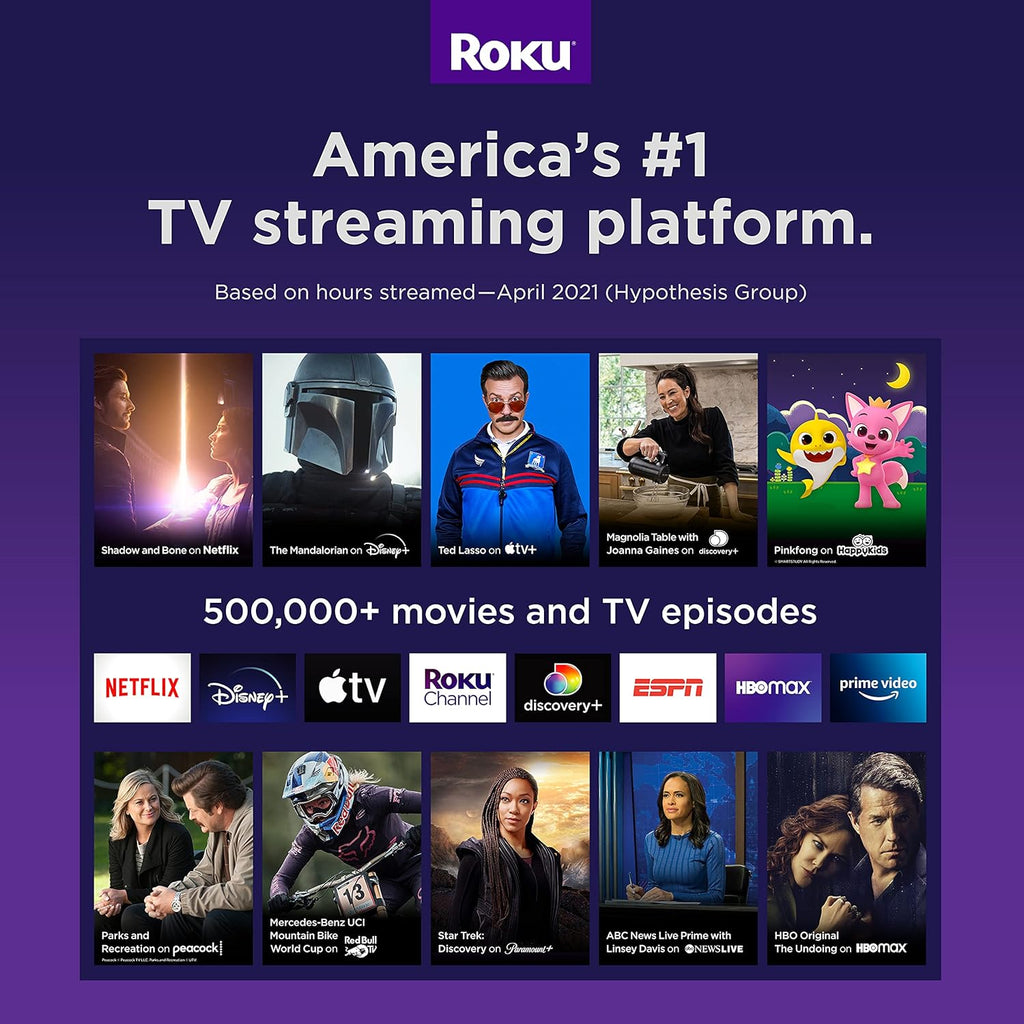 Roku Streaming Stick 4K+ Streaming Device 4K/HDR/Dolby Vision with Voice Remote Pro, Black Pack of 2 Q50482