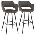 Grey/Black Barstool (Set of 2) Z25872