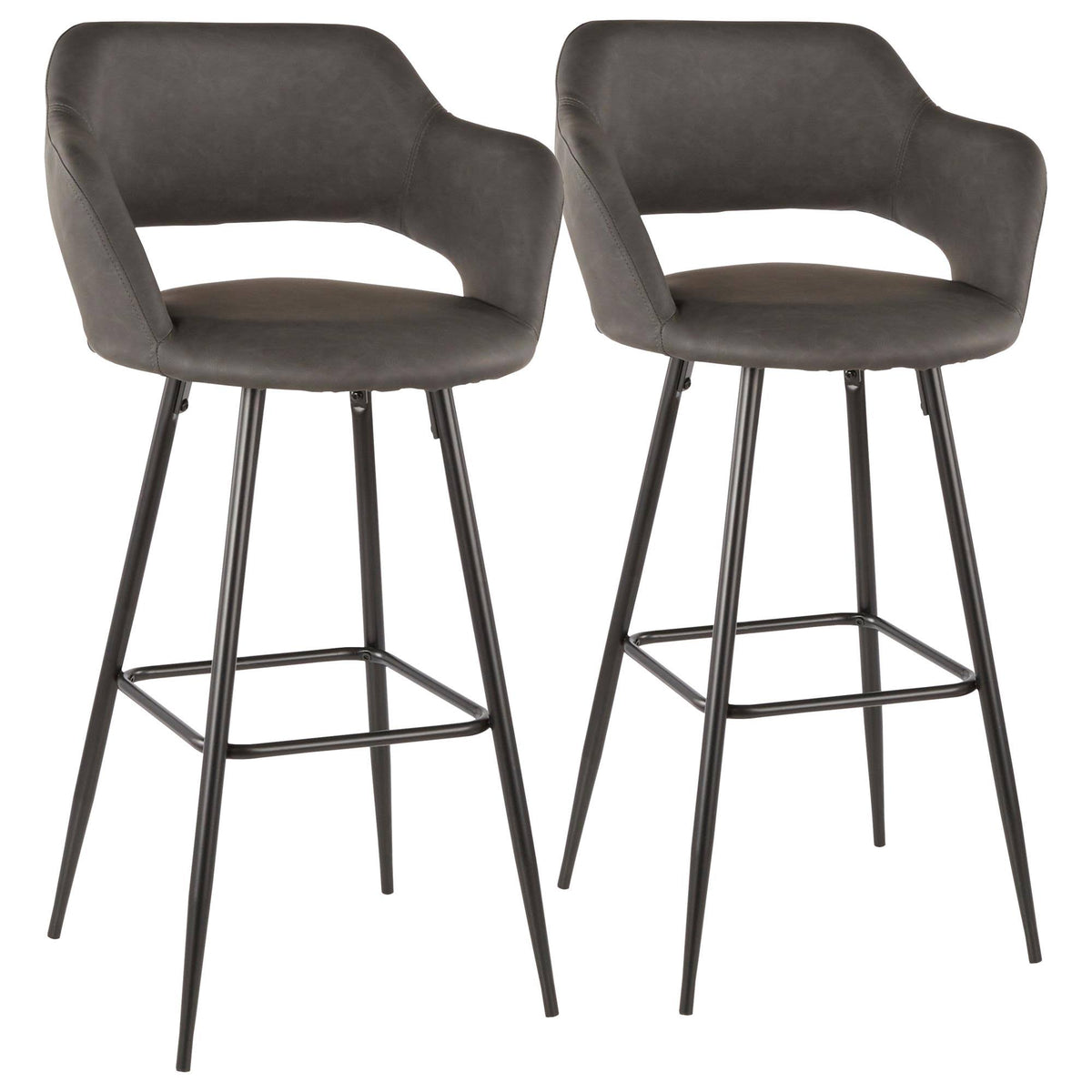 Grey/Black Barstool (Set of 2) Z25872