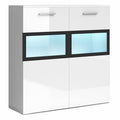 Semi-Gloss White Side Cabinet with LED R504494
