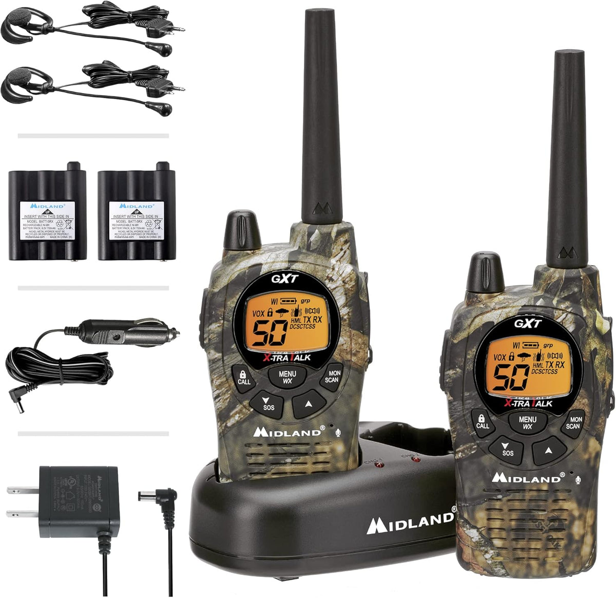 50 Channel GMRS Two-Way Radio, Mossy Oak Camo, 2-Pack K170173