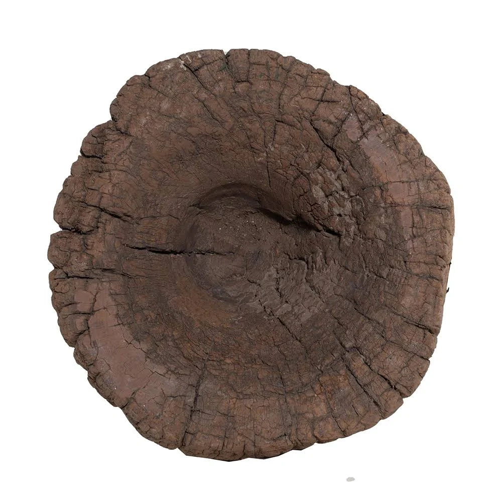 Antique Carved Round Wooden Stool H88796