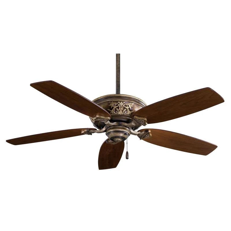 French Beige 54x22 Ceiling Fan with Medium Maple Blades P386