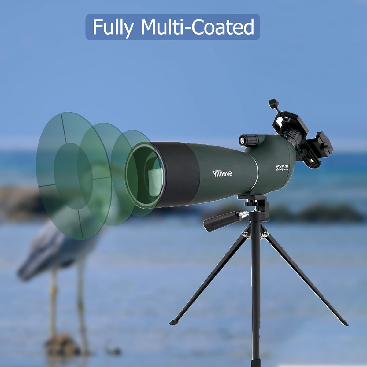 25-75x70 Angled Waterproof Spotting Scope with Tripod, Phone Adapter T619997