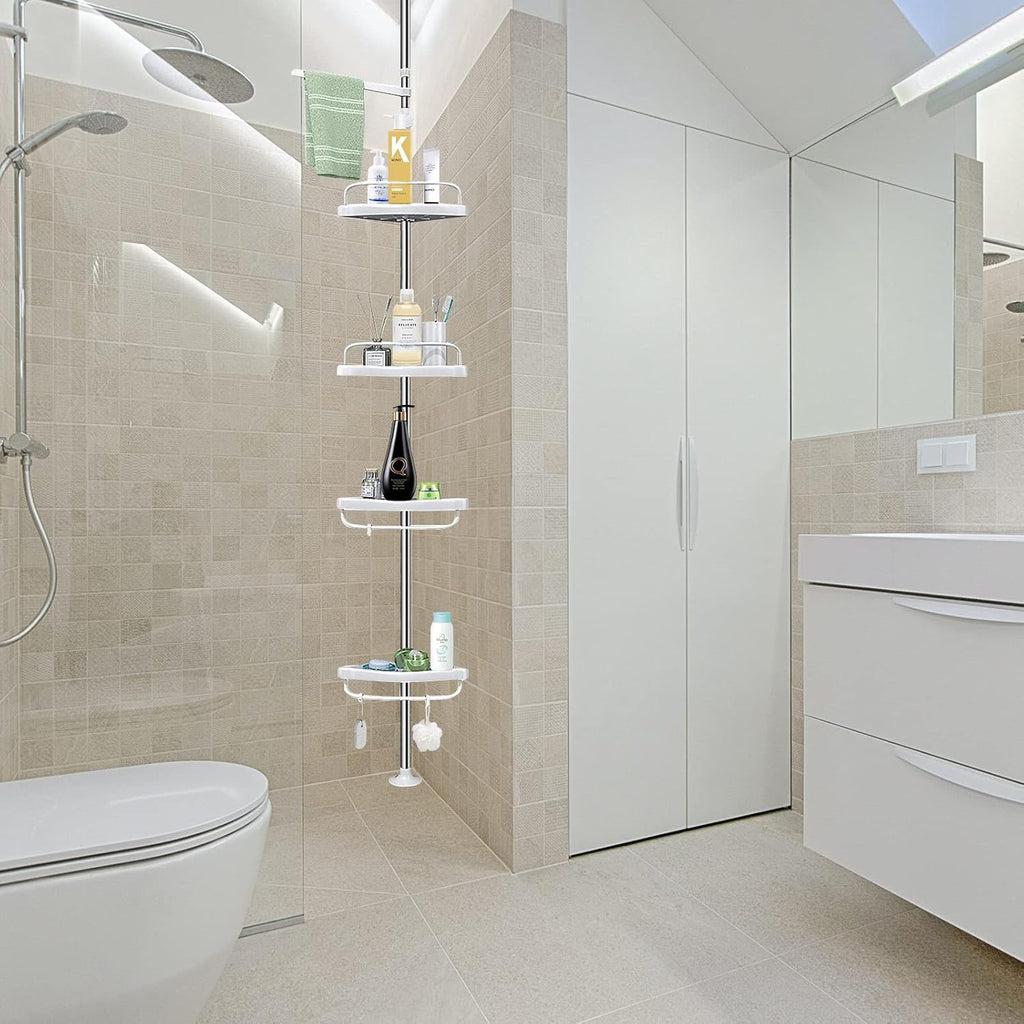 Shower Caddy 4 Tier Adjustable Shelves Rustproof H955092