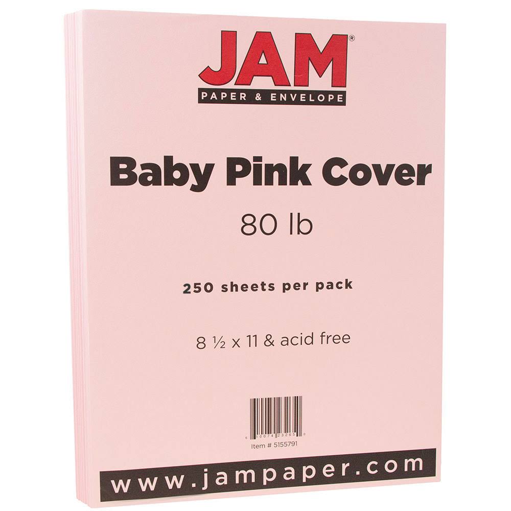 Matte Cardstock, 8.5 x 11, 80 lb Baby Pink, 250/Pack I38595