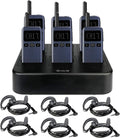 GMRS 2 Way Radio with Earpiece, 6 Pack, 2000mAh Battery G515923