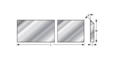 Tungsten 37 Long x 3/4 Height x 5/32 Wide x 45 Deg Cut X437
