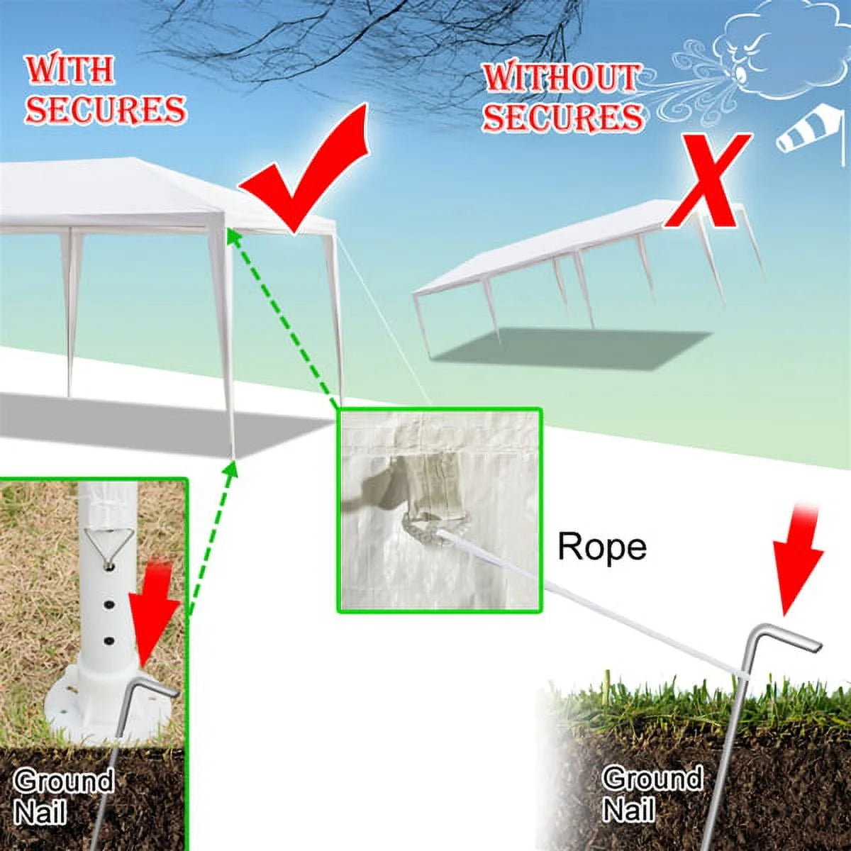 10'x30' Outdoor Canopy Party Wedding Tent with 8 Removable Sidewalls A507