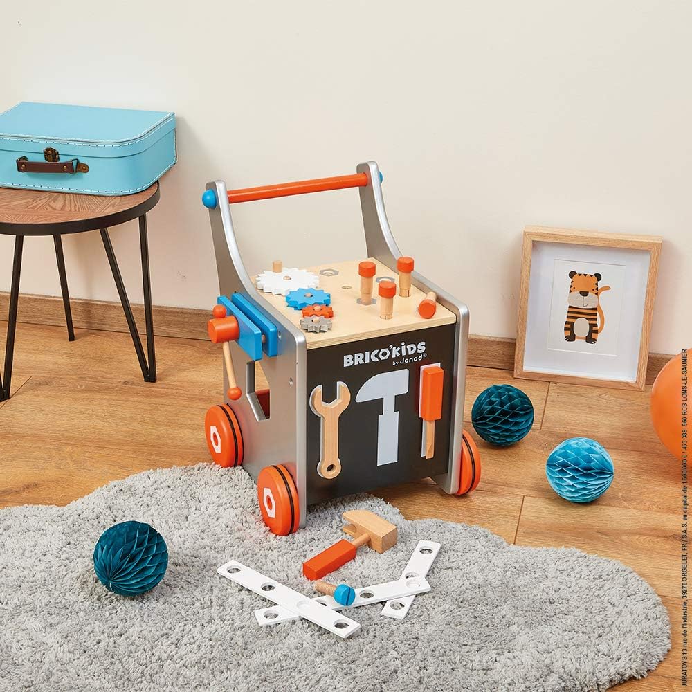 Magnetic Wood Tool Cart with 26 Accessories U2199