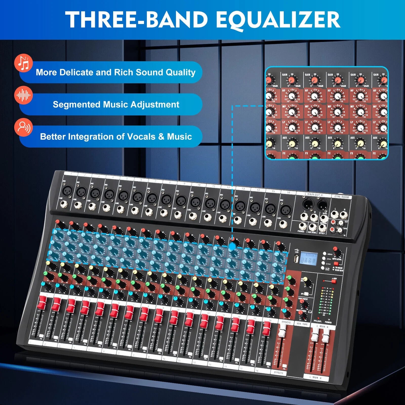 16 Channel Bluetooth Digital Sound Mixer S7669