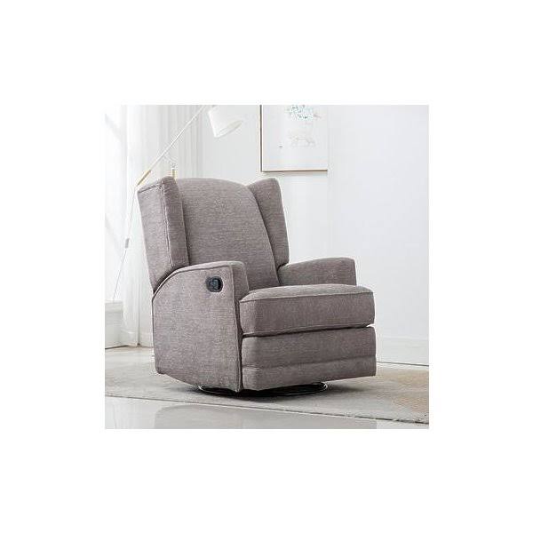 Wingback Swivel Glider Recliner, Smoke M976021