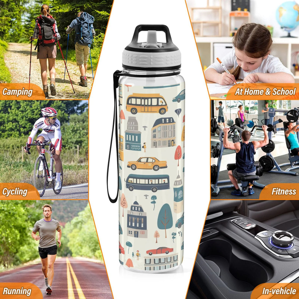 32oz Leakproof Tritan Water Bottle with Straw F18057