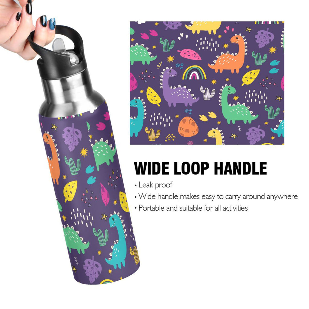 Stainless Steel Insulated Water Bottle with Straw Lid M46158