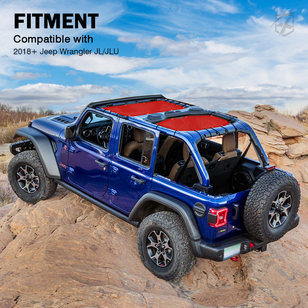 Sunshade Canopy for Jeep Wrangler JLU, PVC Material F782891