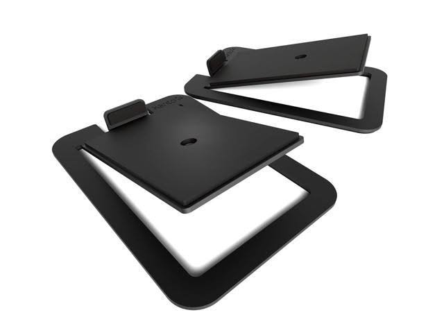 Matte Black Powered Speakers with Desktop Stand Kit E9002