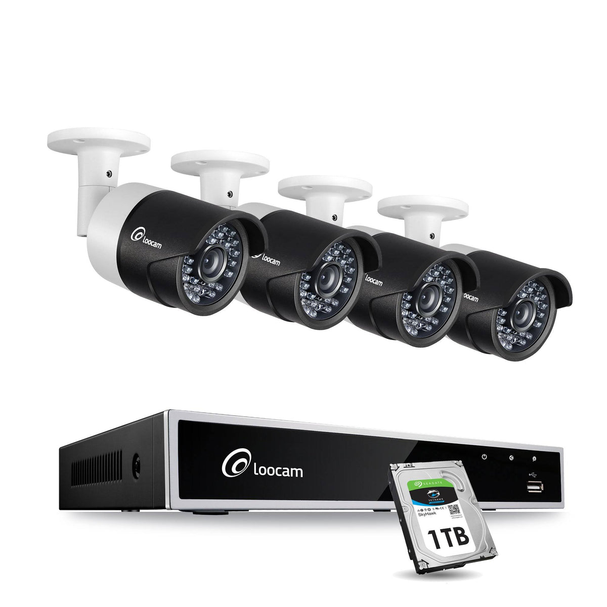 1080p 4-Ch HD-TVI Security Camera System DVR Kit F723
