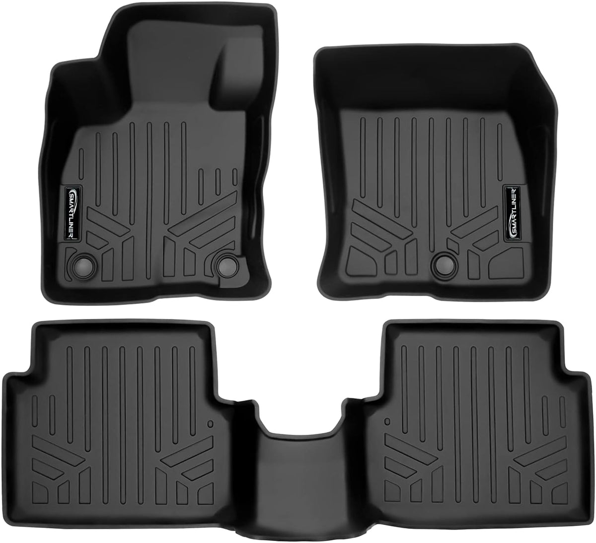 Black 2 Row Floor Mat Liner Set for Ford Maverick C230579