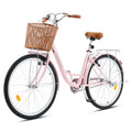 24 Inch City Cruiser Bicycle with Carbon Steel Frame Dual V Brakes Basket M7643