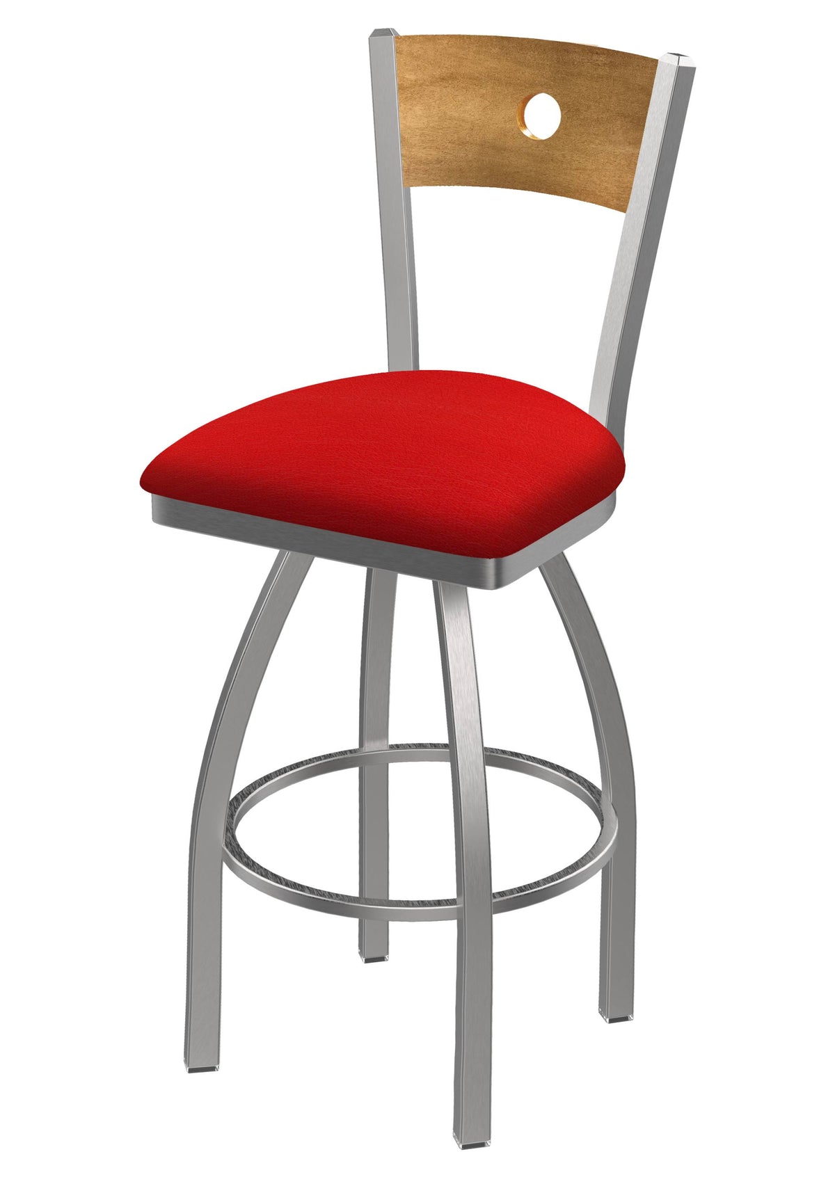 Red Swivel Counter Stool Q668877