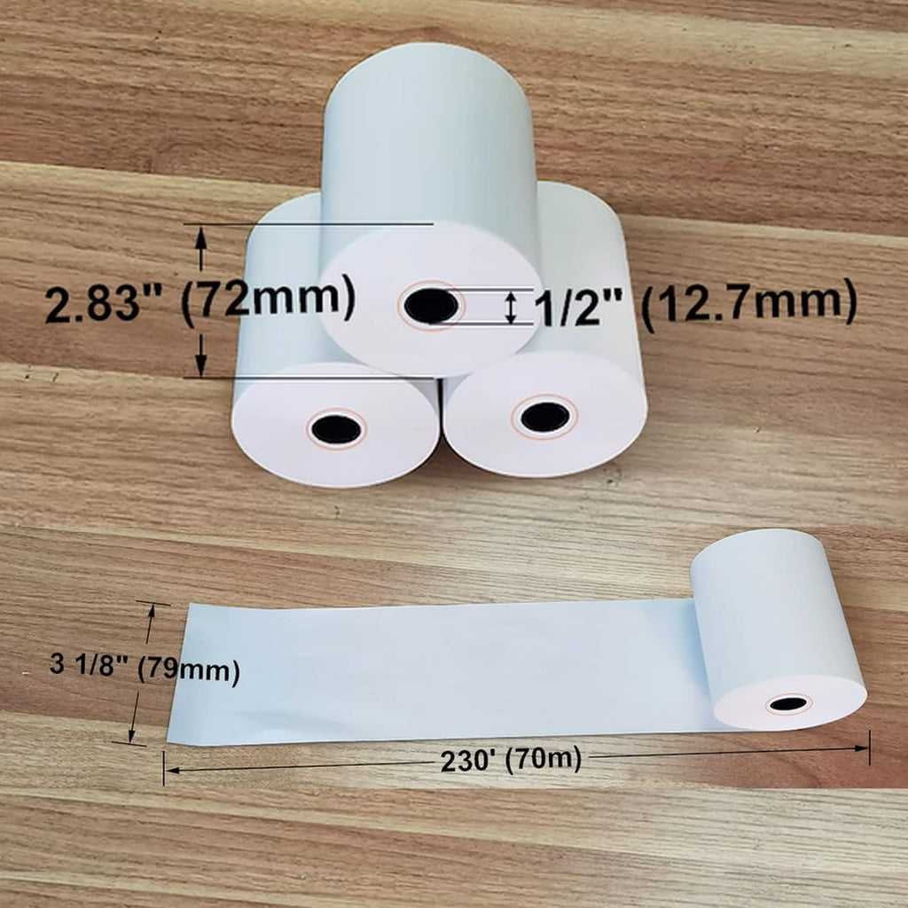 3 1/8 x230 Thermal Paper Rolls Pack of 5 Q367790