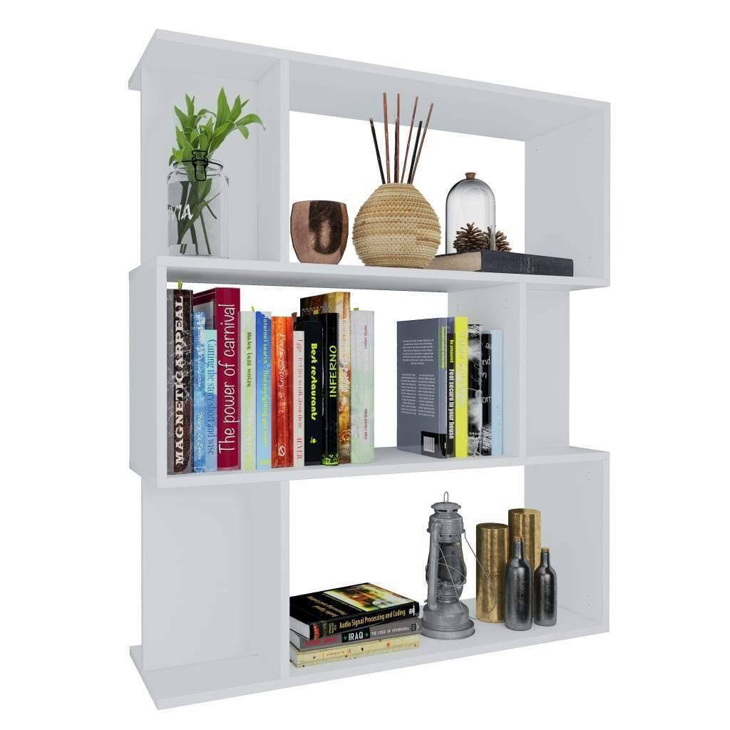 White Book Cabinet Room Divider Chipboard K27847