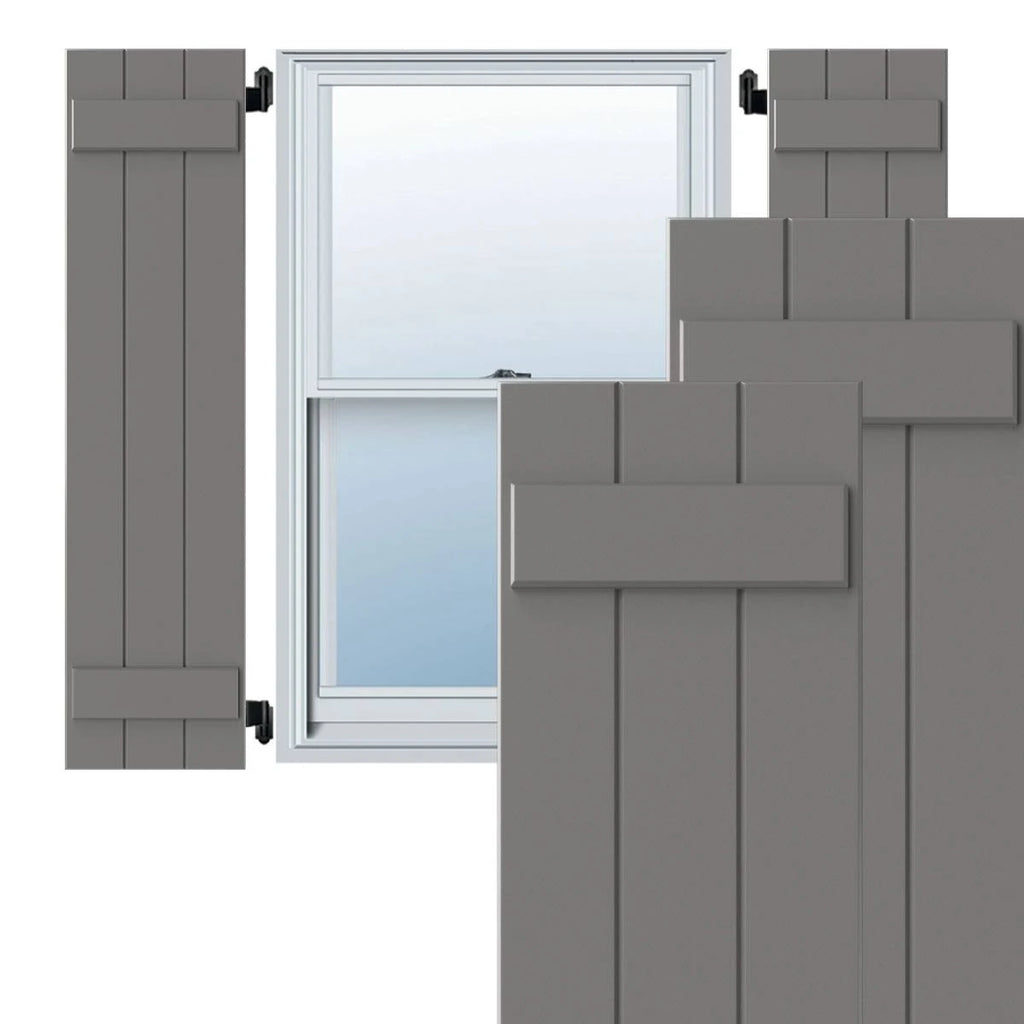 12x22W x 33x22H Primed Composite Board-n-Batten Shutters (Per Pair) B866
