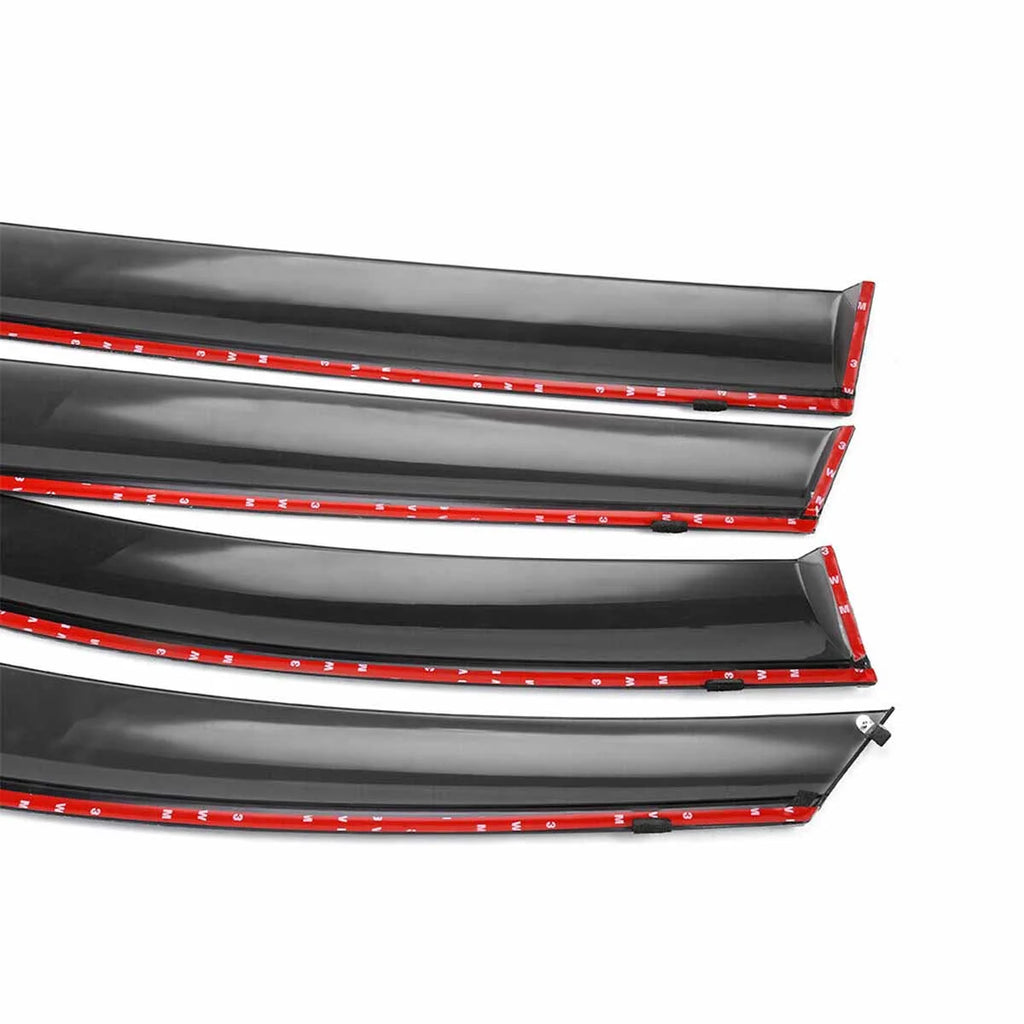 Window Deflector Chrome Window Visors Vent Sun Rain Guards M295