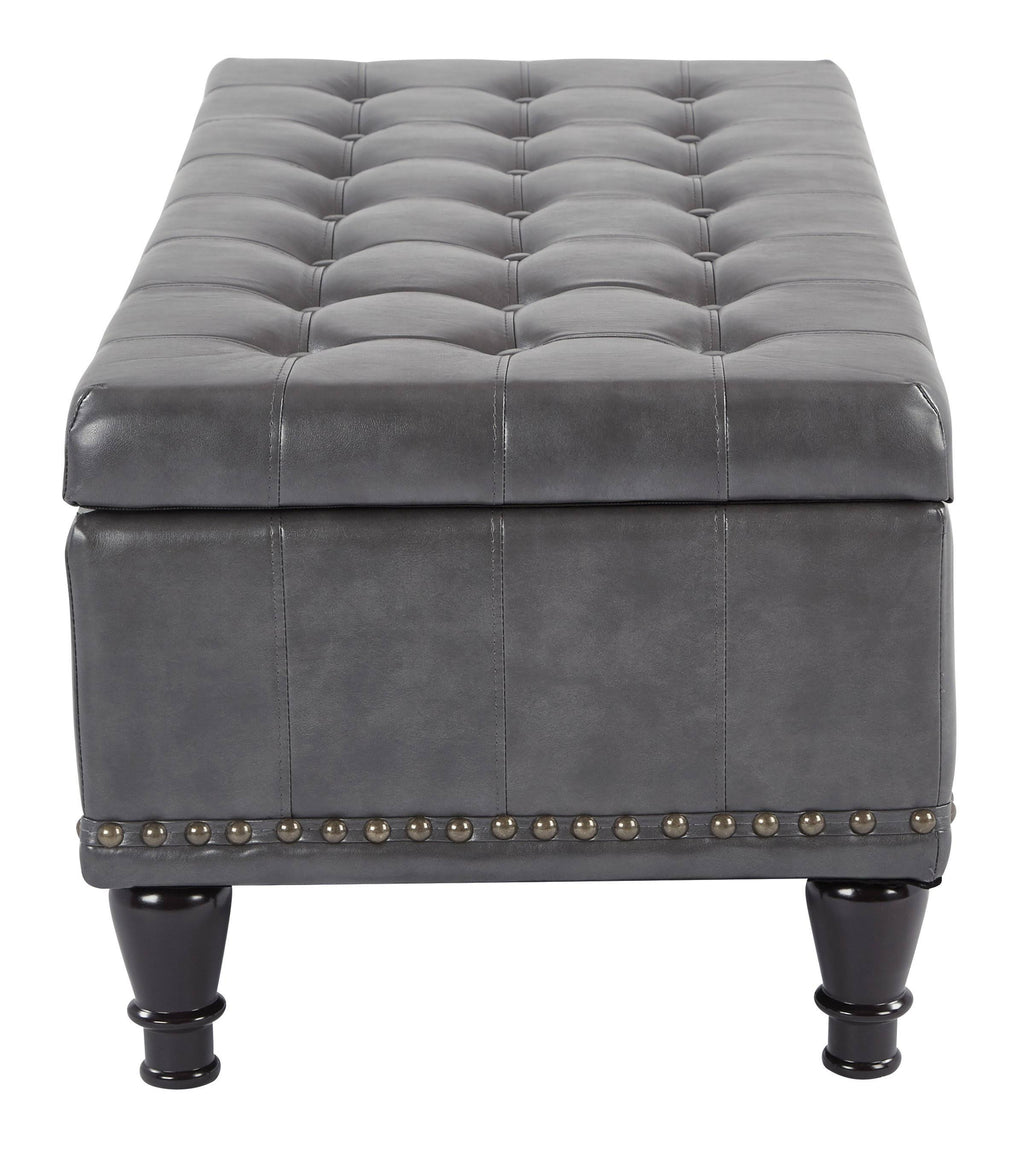 Grey Storage Ottoman T5337
