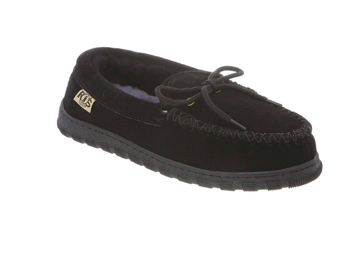 Black Sheepskin Moccasin, Size 13 F49766