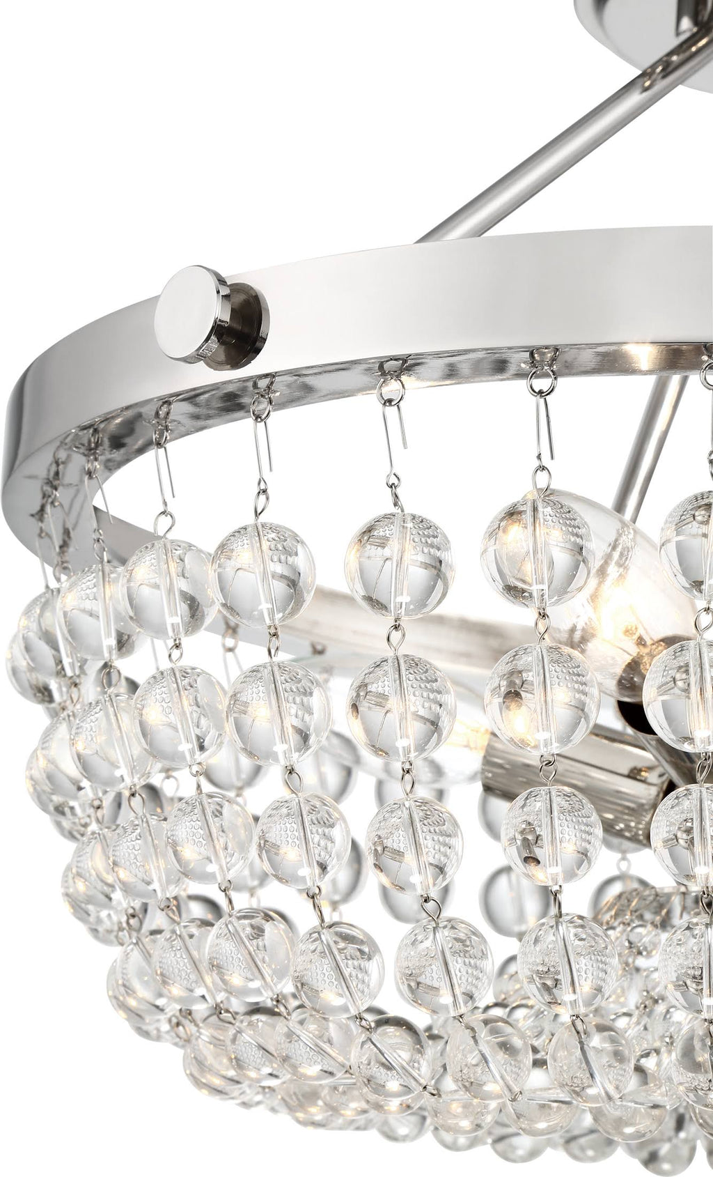 Polished Nickel Semi Flush Mount Light J78492