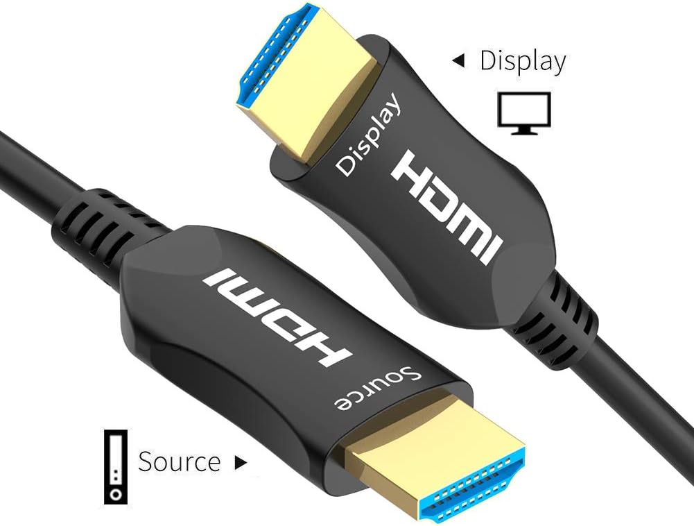 Fiber Optic HDMI Cable 50ft 4K 60Hz HDR10 18Gbps S909