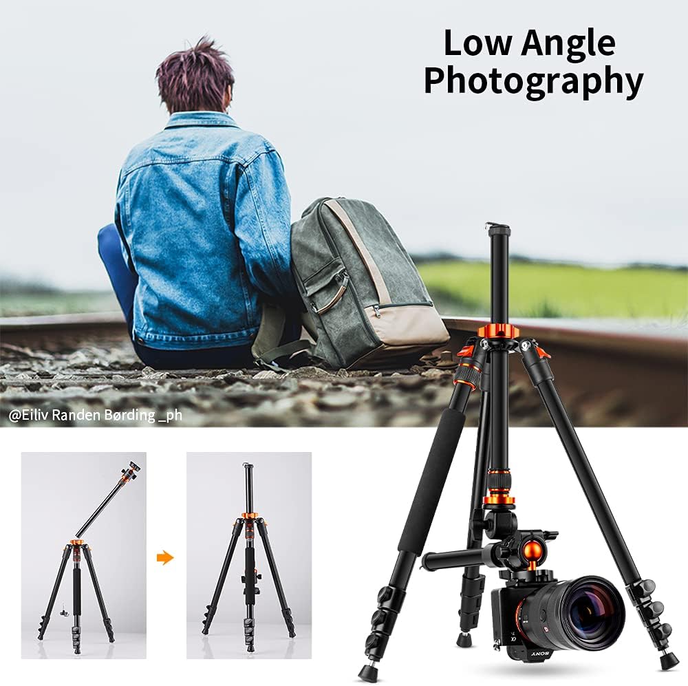 78 inch DSLR Camera Tripod with Magnesium Alloy Center Column L25233