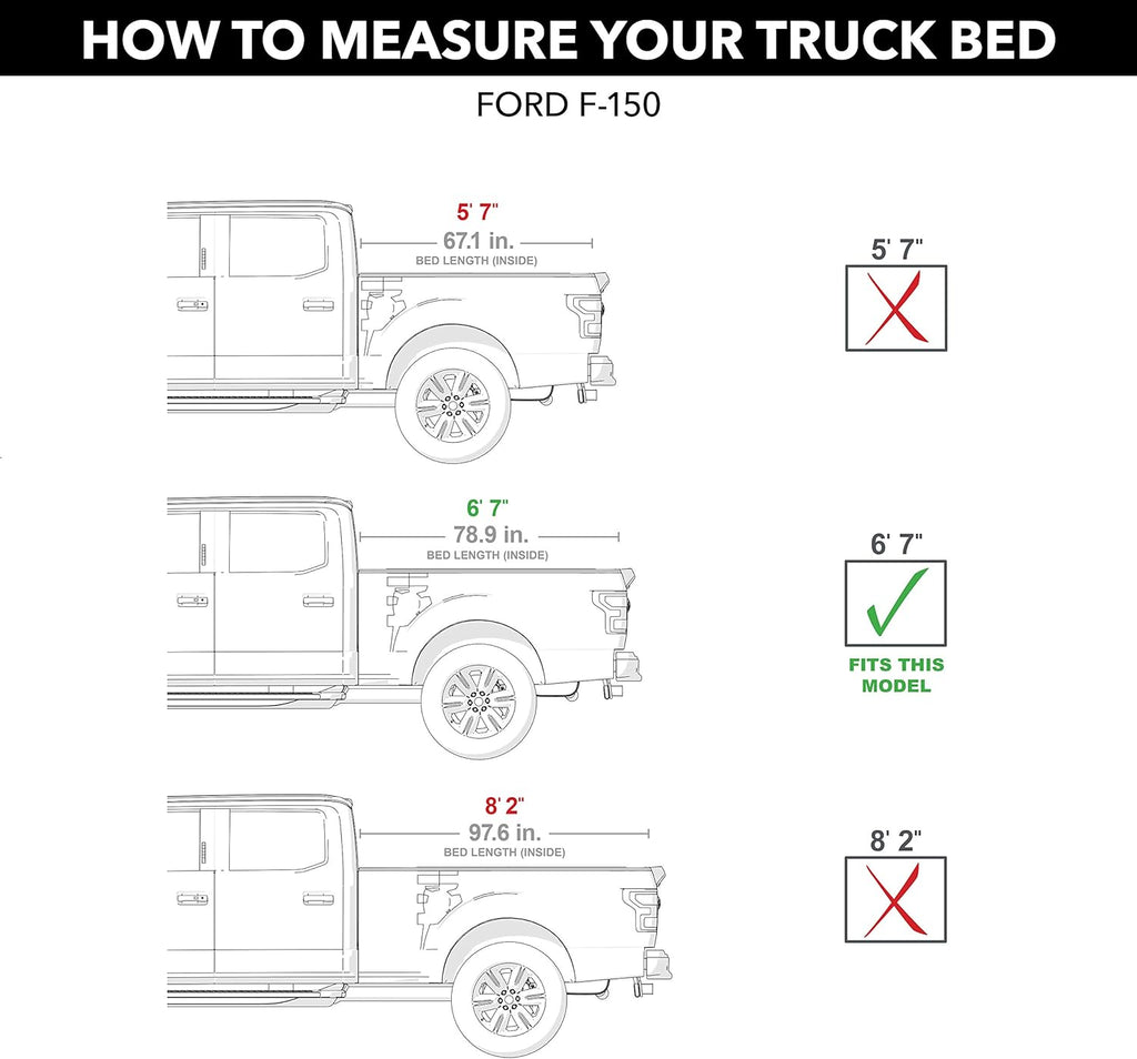 Black Hard Folding Truck Bed Tonneau Cover S705