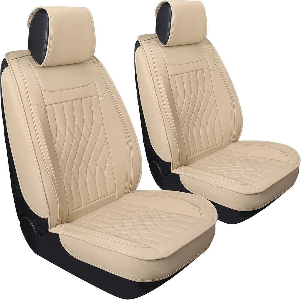 Gray Leatherette Car Seat Covers Full Set 5 Pcs Waterproof U9705