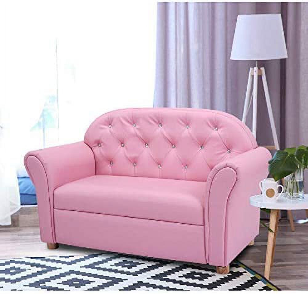 Pink 2 Seat Kids Sofa Bed R603862