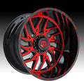20x12 6x135/6x5.5" -44mm Black/Red Wheel Rim 20" Q360