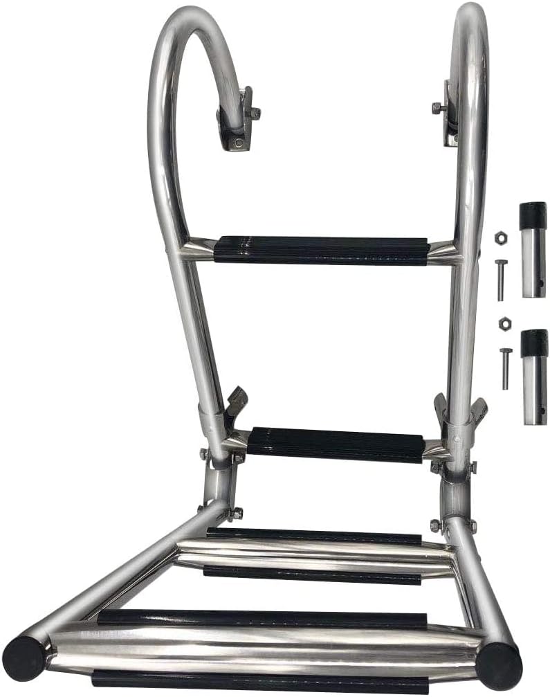 4-Step Stainless Steel Folding Boat Ladder Pack of 2 F995