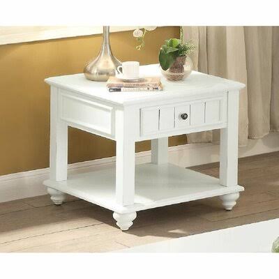 White Washed End Table L58384