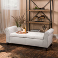 Light Grey Fabric Armed Storage Ottoman Bench A4064