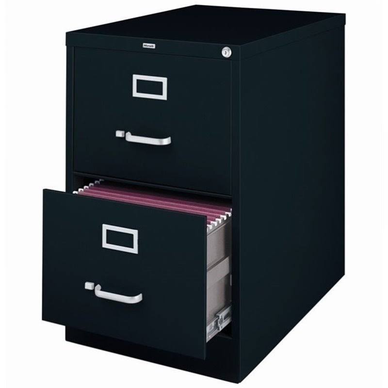 Gray and Black 2 Drawer Legal File Cabinet B588