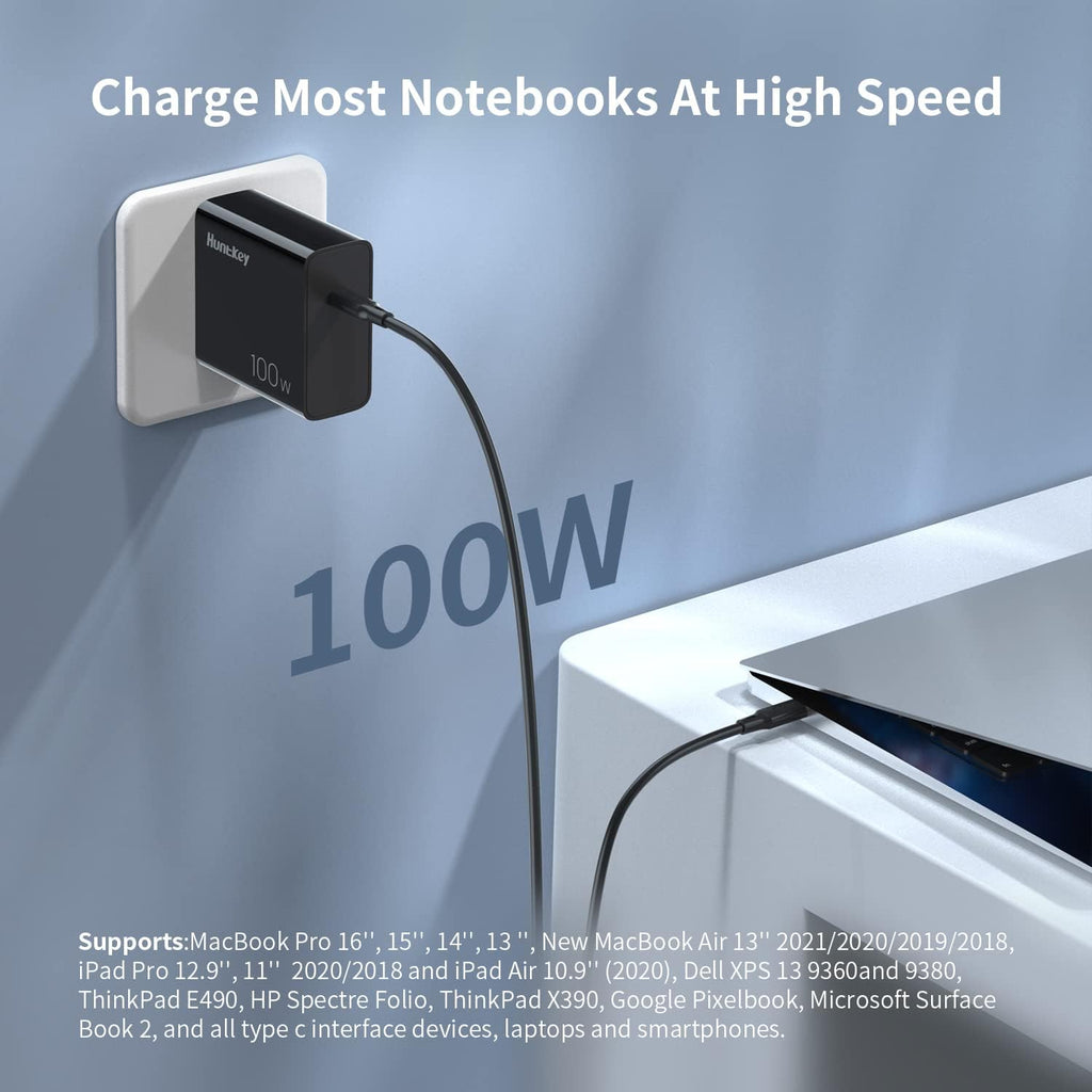 100W USB C GaN Charger with 6.6ft USB C Cable S420530