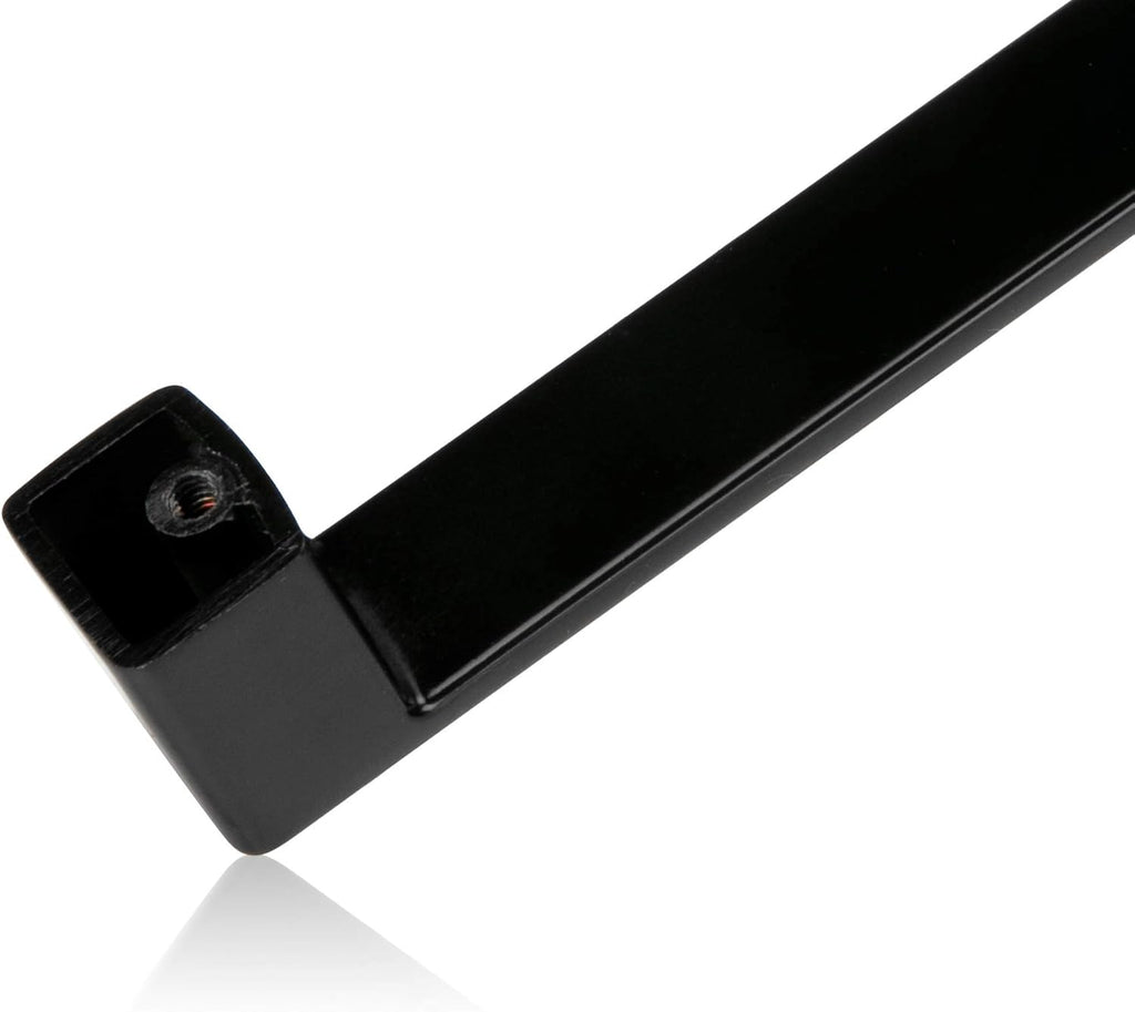 Black Solid Metal Cabinet Handles 6 Pieces 5” Hole Centers G36194