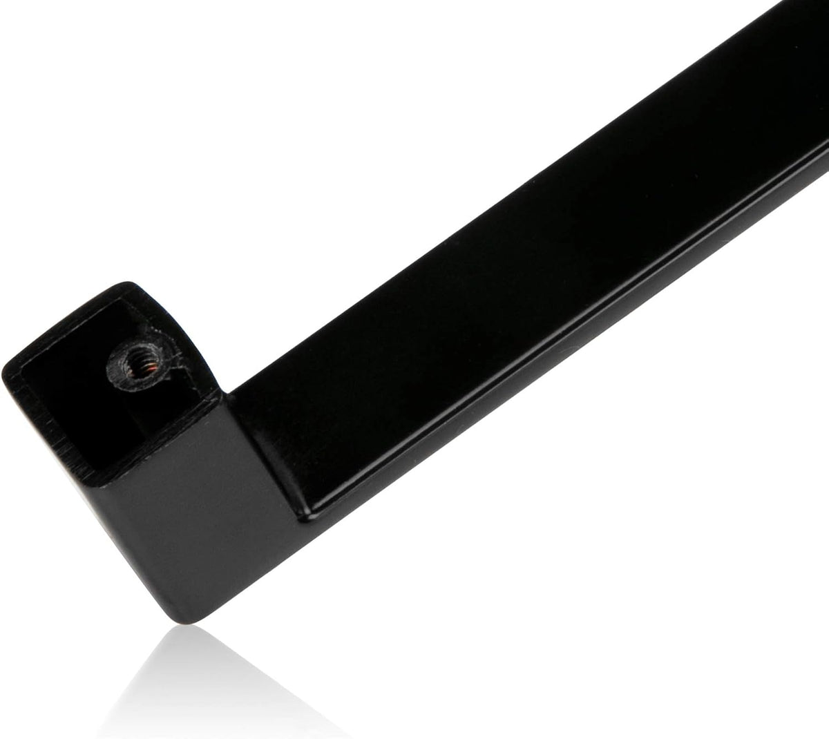 Black Solid Metal Cabinet Handles 6 Pieces 5” Hole Centers G36194