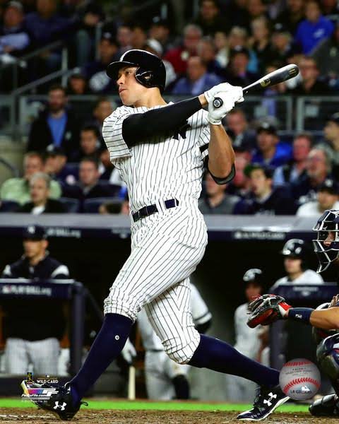 Aaron Judge 2 Run Home Run 2017 American League Wild Card Game Photo Print W32021