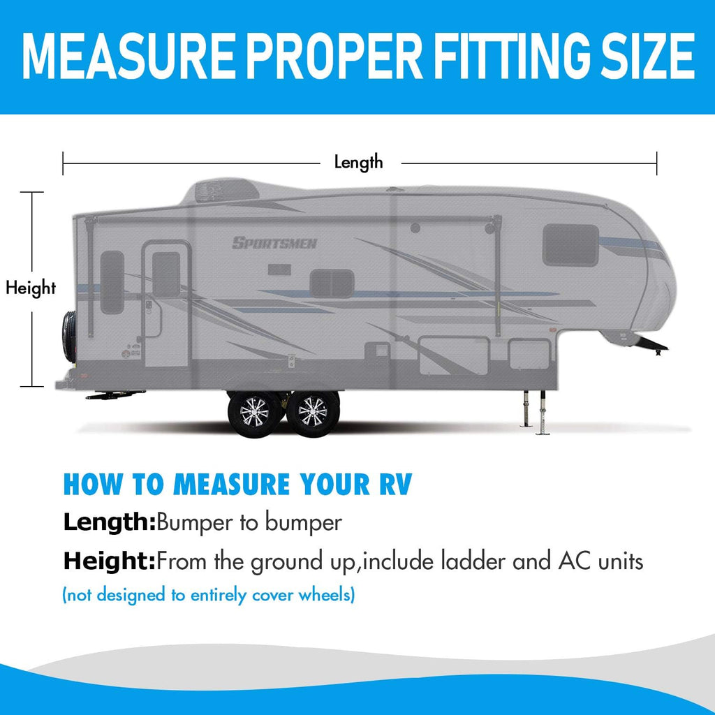 5th Wheel RV Cover Waterproof Ripstop Z3366
