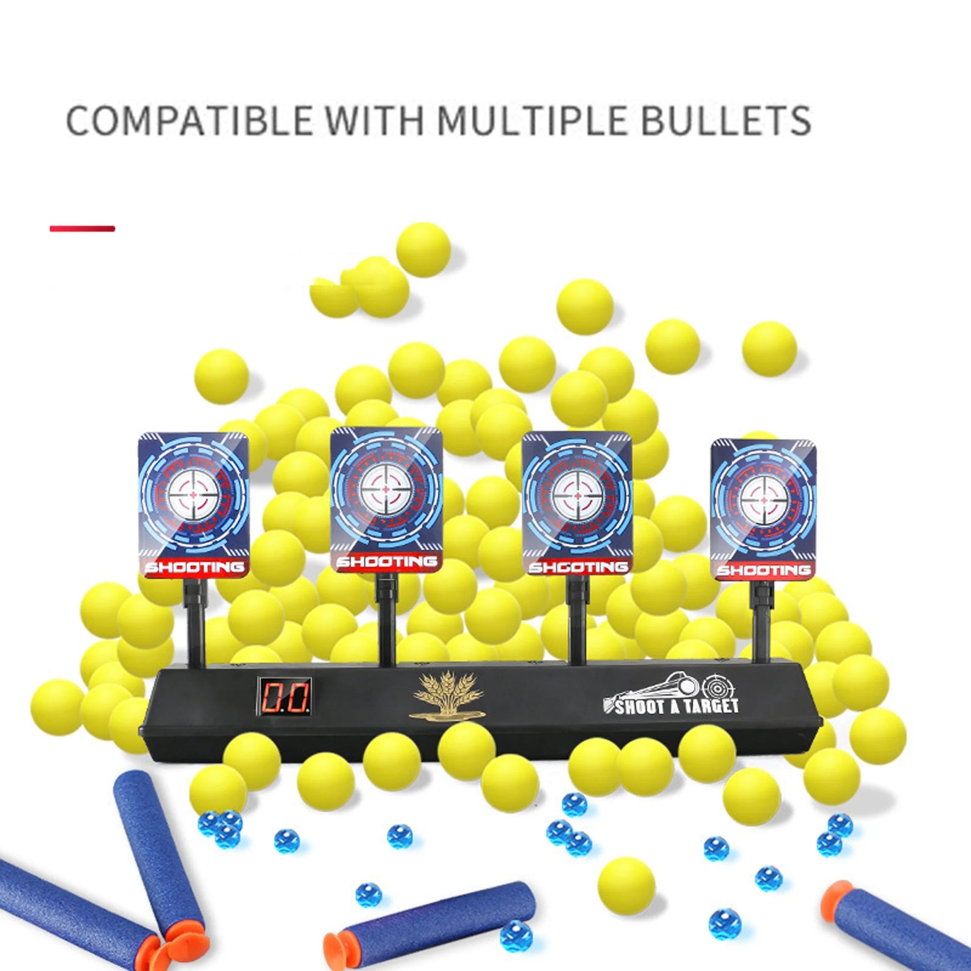 4 Targets LED Light Electronic Scoring Shooting Targets P10075