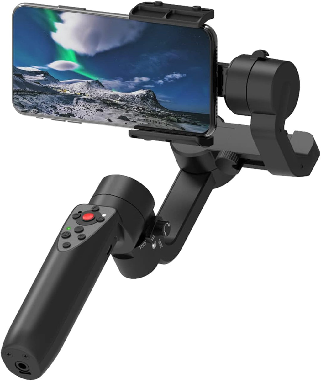 3-Axis Mini Handheld Gimbal Stabilizer for iOS and Android, Foldable Pocket Gimbal Bundle, Pack of 2 E116