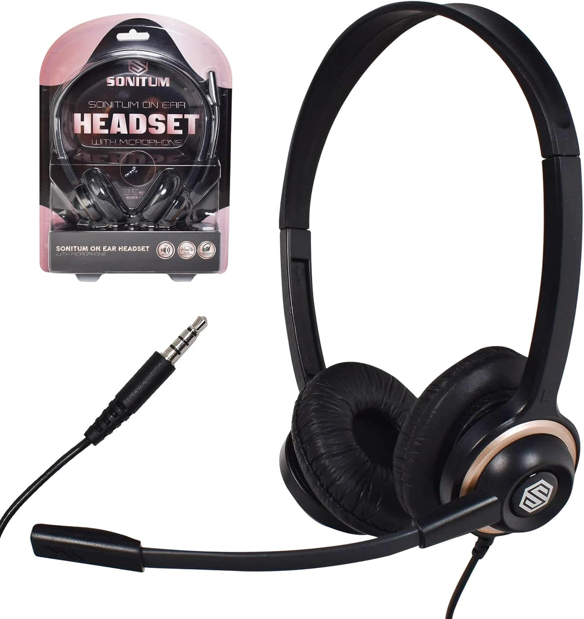10 Pack Noise Canceling Over-Ear Computer Headset With Microphone G10204